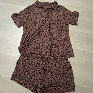 Leopard Print Pajamas Set